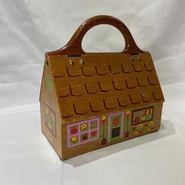 Gary Gail Dallas Wooden Cottage Handbag, Made in … - image 1