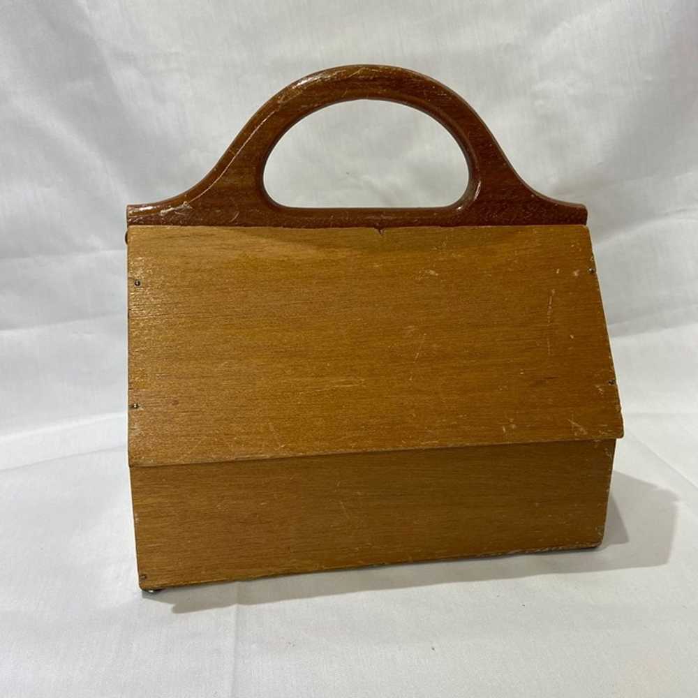 Gary Gail Dallas Wooden Cottage Handbag, Made in … - image 4