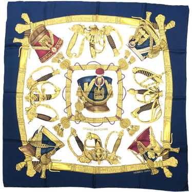 Hermes Carre 90 Grand Uniform Scarf Navy Authentic - image 1