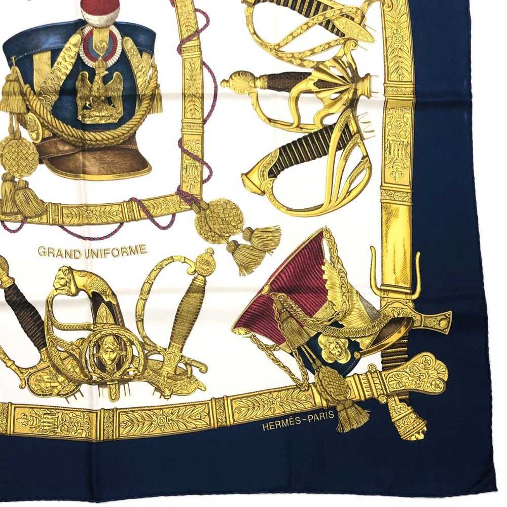 Hermes Carre 90 Grand Uniform Scarf Navy Authentic - image 4