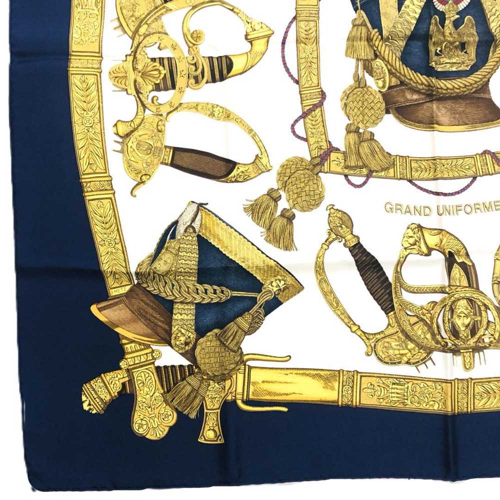 Hermes Carre 90 Grand Uniform Scarf Navy Authentic - image 5