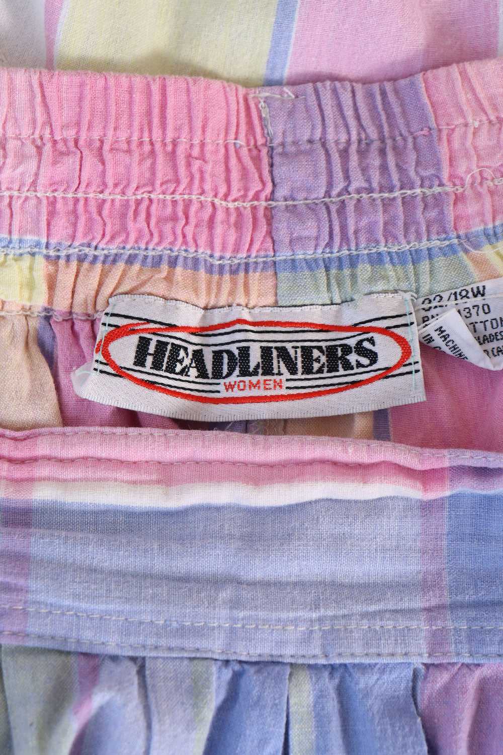 Pastel Plaid Cotton Shorts L/XL - image 4