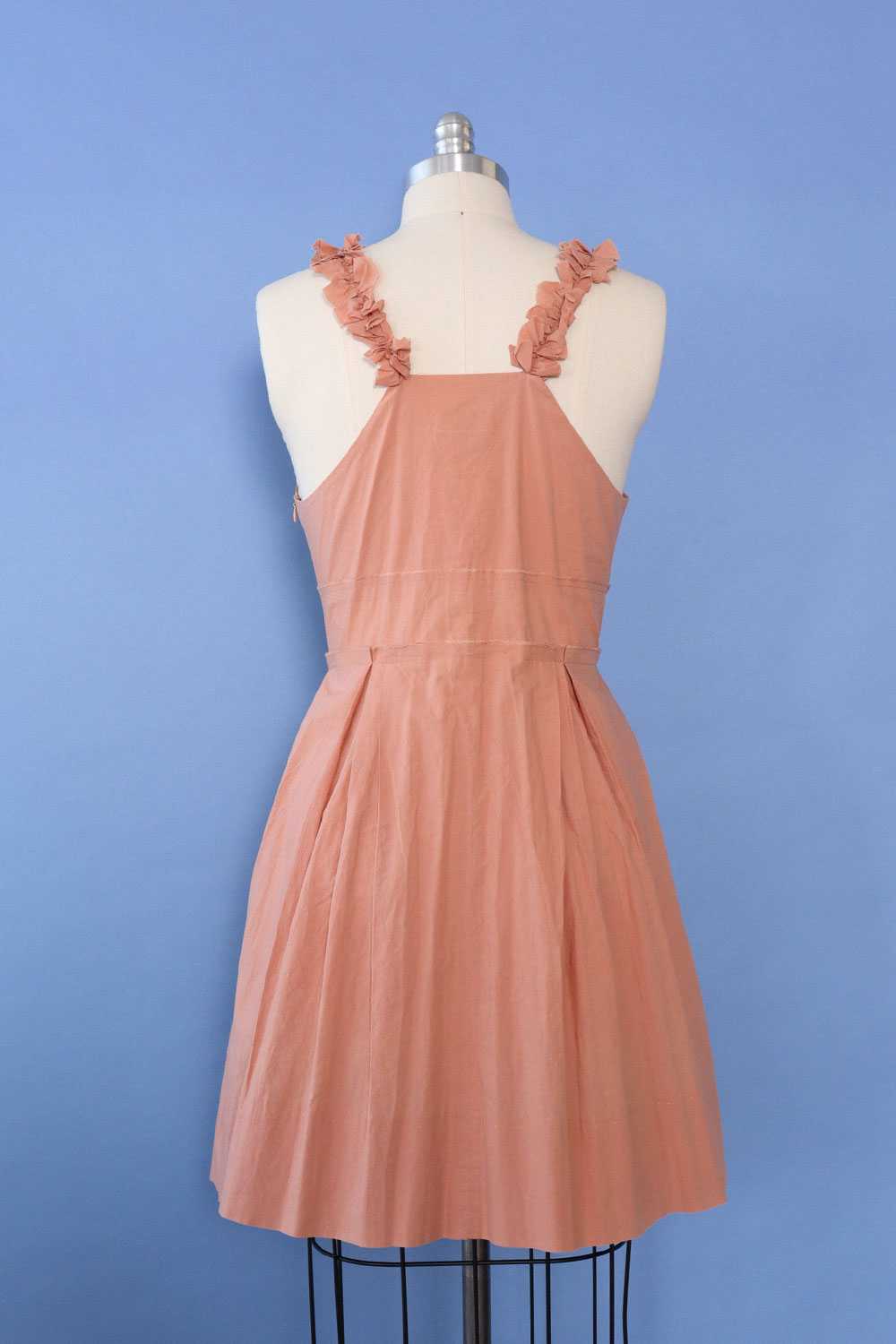 Sonia Rykiel Romantic Rose Pleat Dress M - image 4