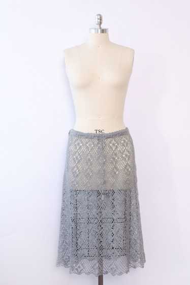 Concrete Crochet Sheer Skirt M/L