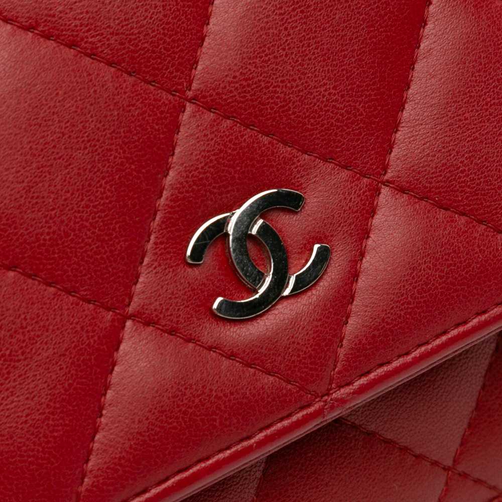 Product Details Chanel Red Lambskin Classic Walle… - image 8