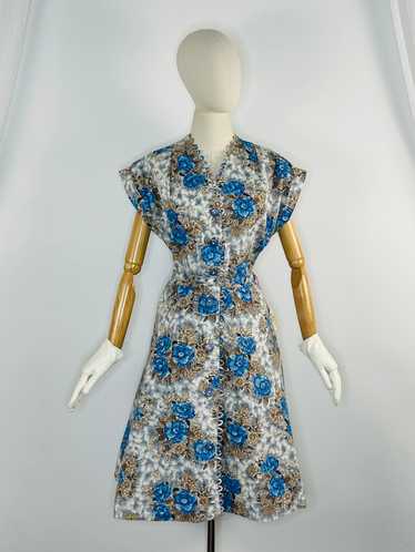 1950s floral cotton dress by Kenrose