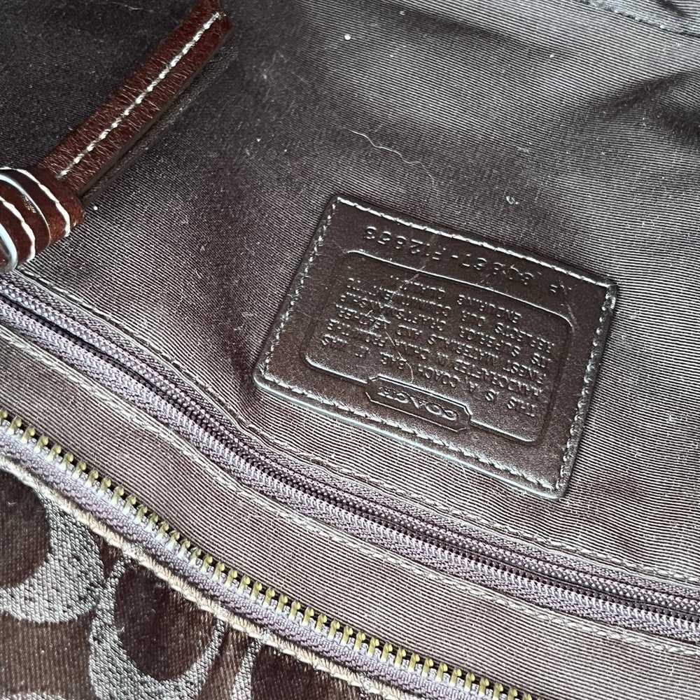 Vintage brown coach tote bag - image 9