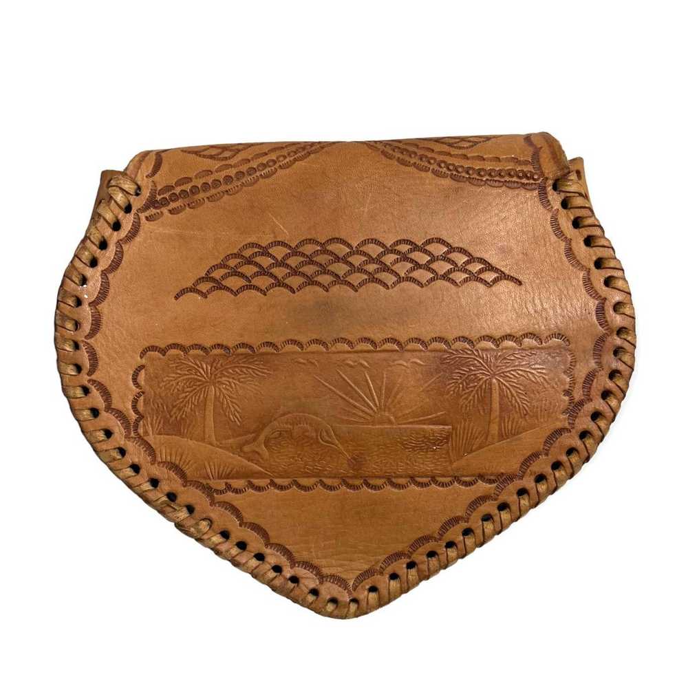 Vintage Tooled Leather Purse - image 3