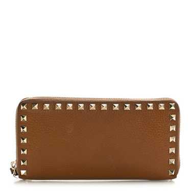 VALENTINO GARAVANI Grained Calfskin Rockstud Zip … - image 1