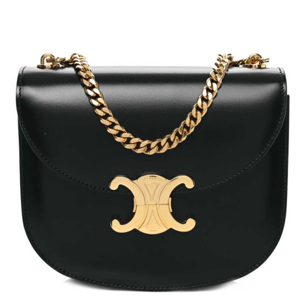 CELINE Shiny Calfskin Besace Clea Chain Triomphe … - image 1