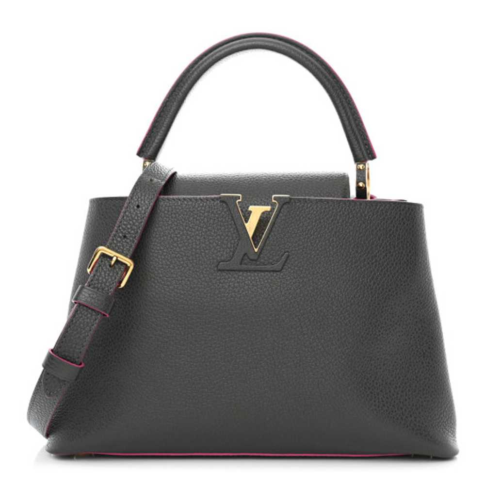 LOUIS VUITTON Taurillon Capucines PM Grey Pink - image 1