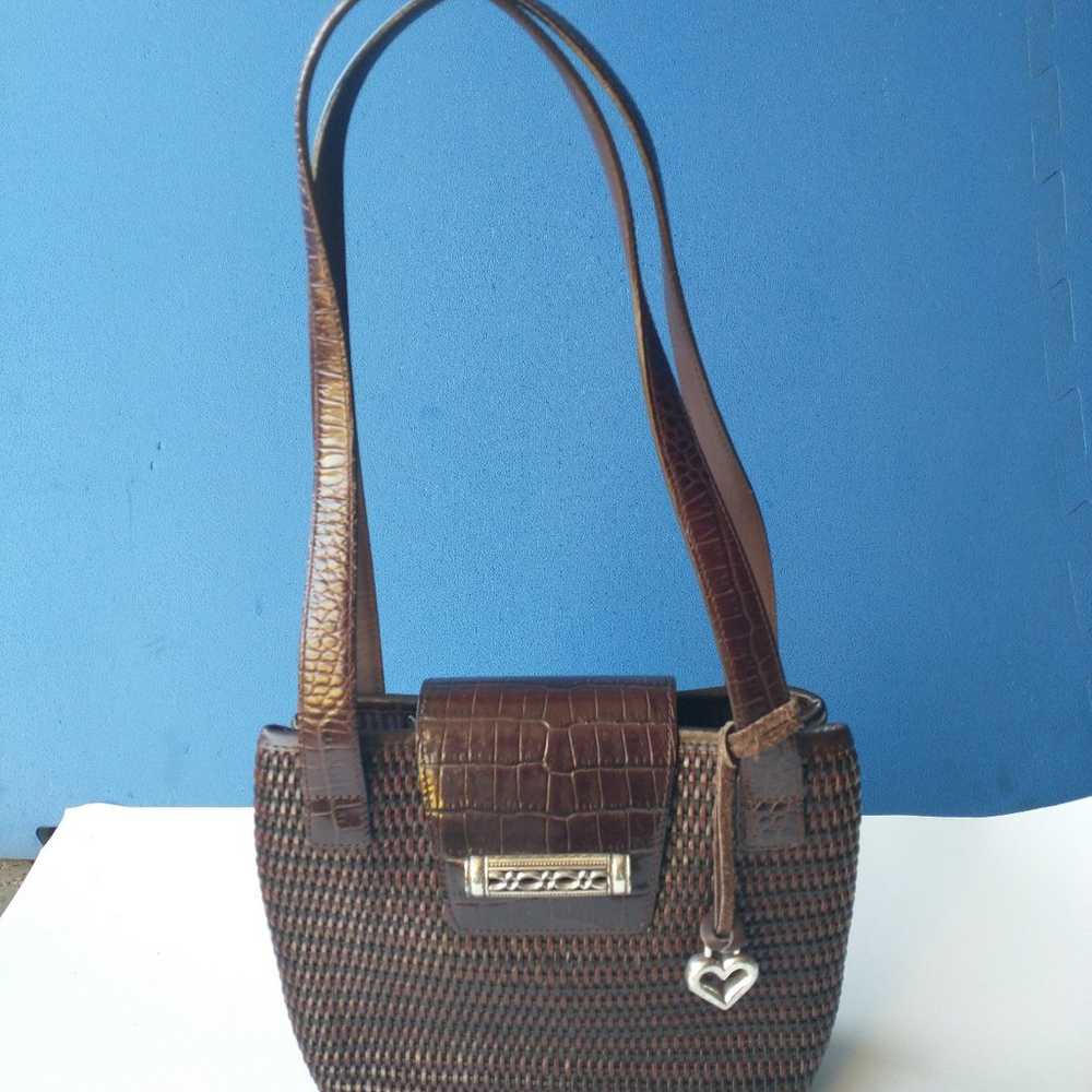 Brighton Brown Basket Weave leather purse - image 2