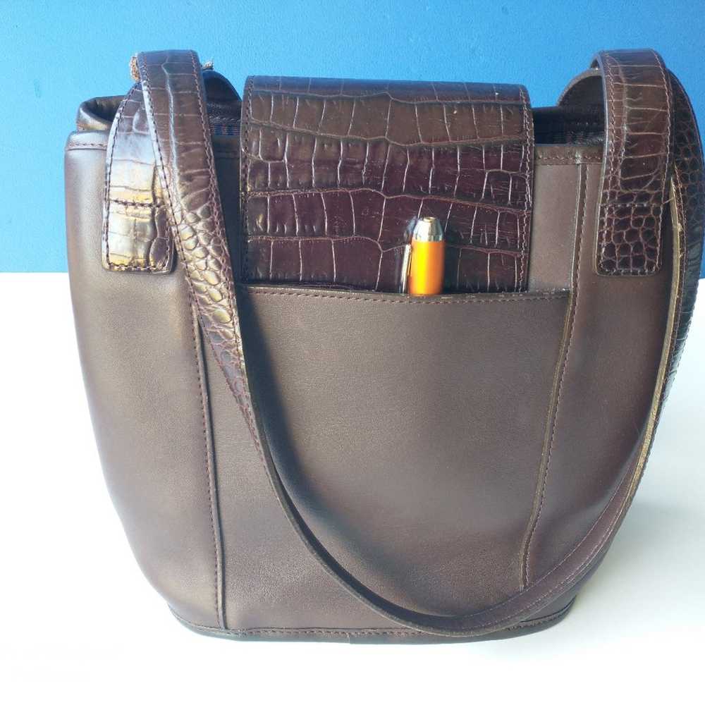 Brighton Brown Basket Weave leather purse - image 3