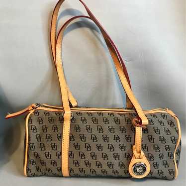 Dooney and Bourke Signature Logo Tan/ Taupe  Barr… - image 1