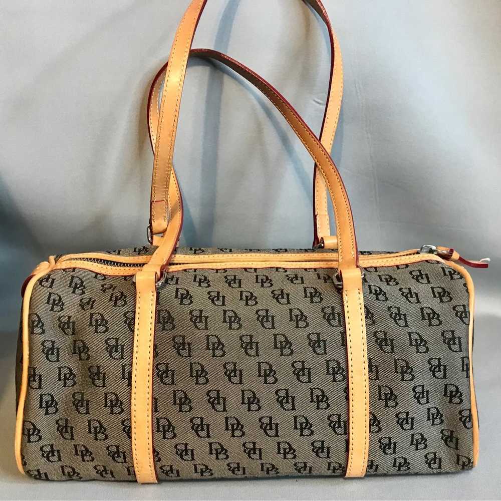 Dooney and Bourke Signature Logo Tan/ Taupe  Barr… - image 3