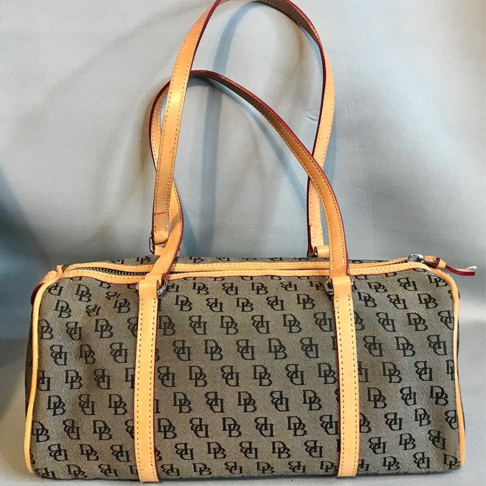 Dooney and Bourke Signature Logo Tan/ Taupe  Barr… - image 4