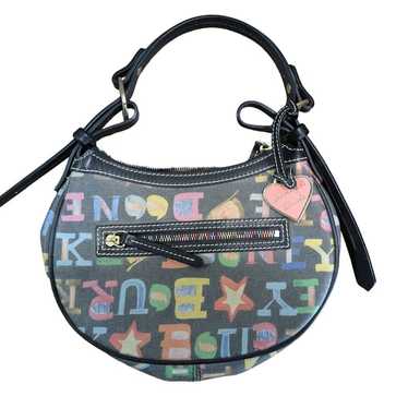 Dooney & Bourke Small Blue Graffiti Crayon Doodles and Rainbow high quality Zipper.