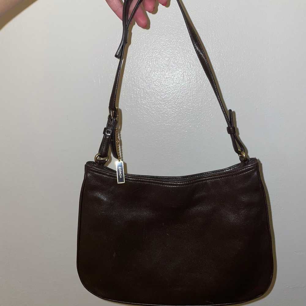 Vintage Brown Coach Shoulder Purse - image 2