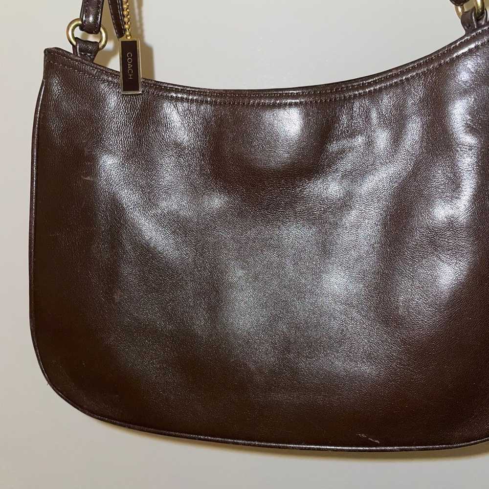 Vintage Brown Coach Shoulder Purse - image 6