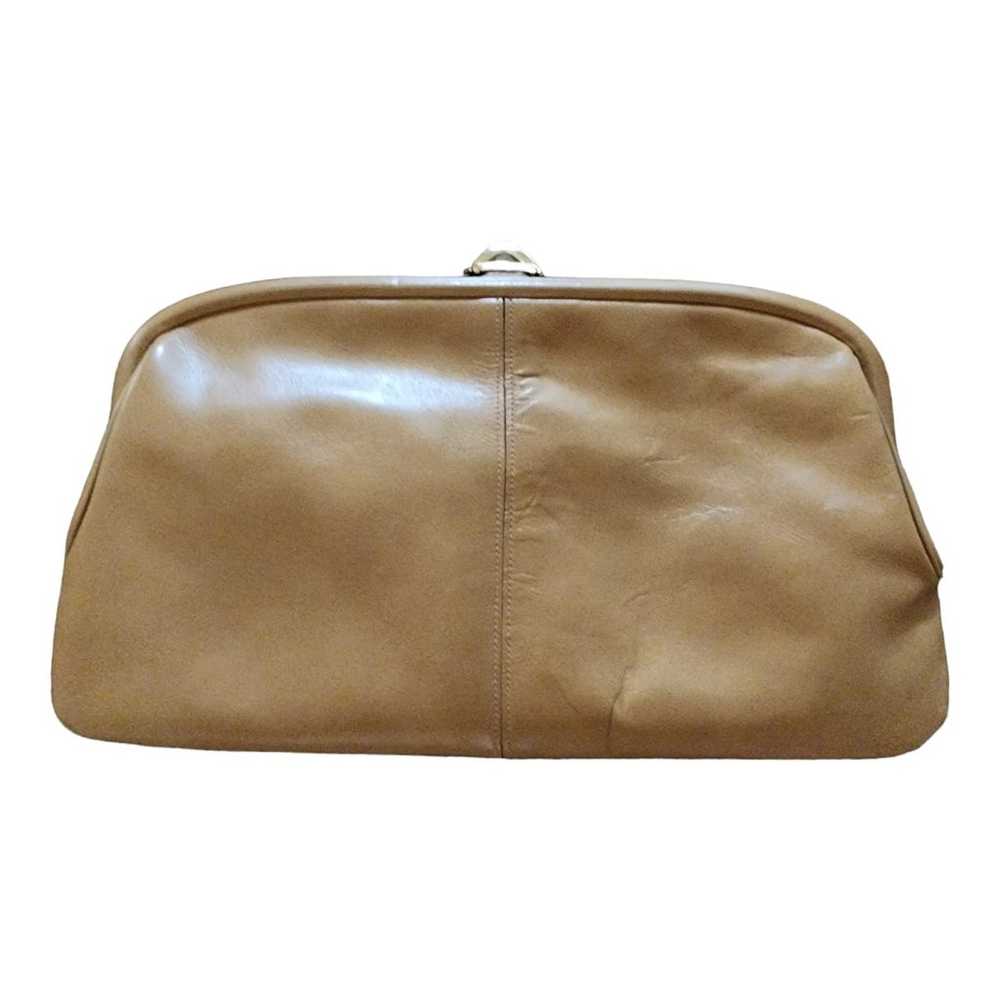 Vintage 60s/70s Etra Tan Leather Large Clutch - image 2