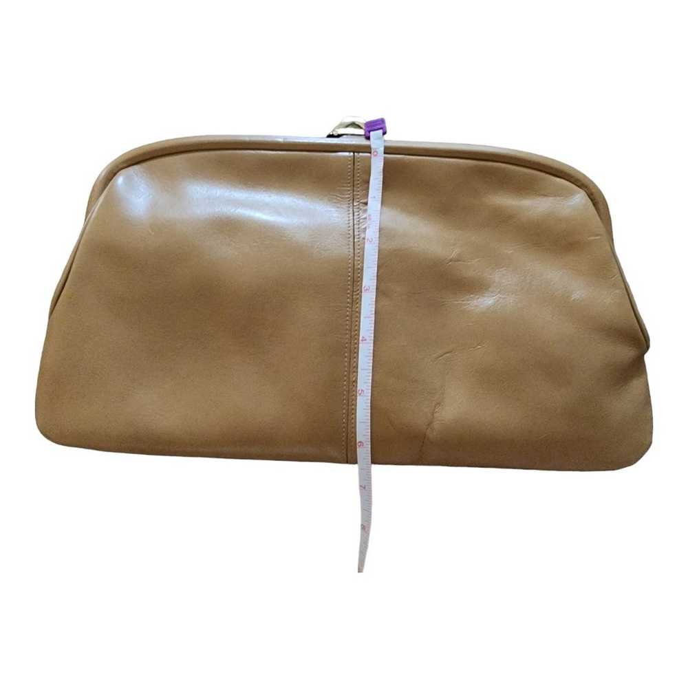 Vintage 60s/70s Etra Tan Leather Large Clutch - image 4