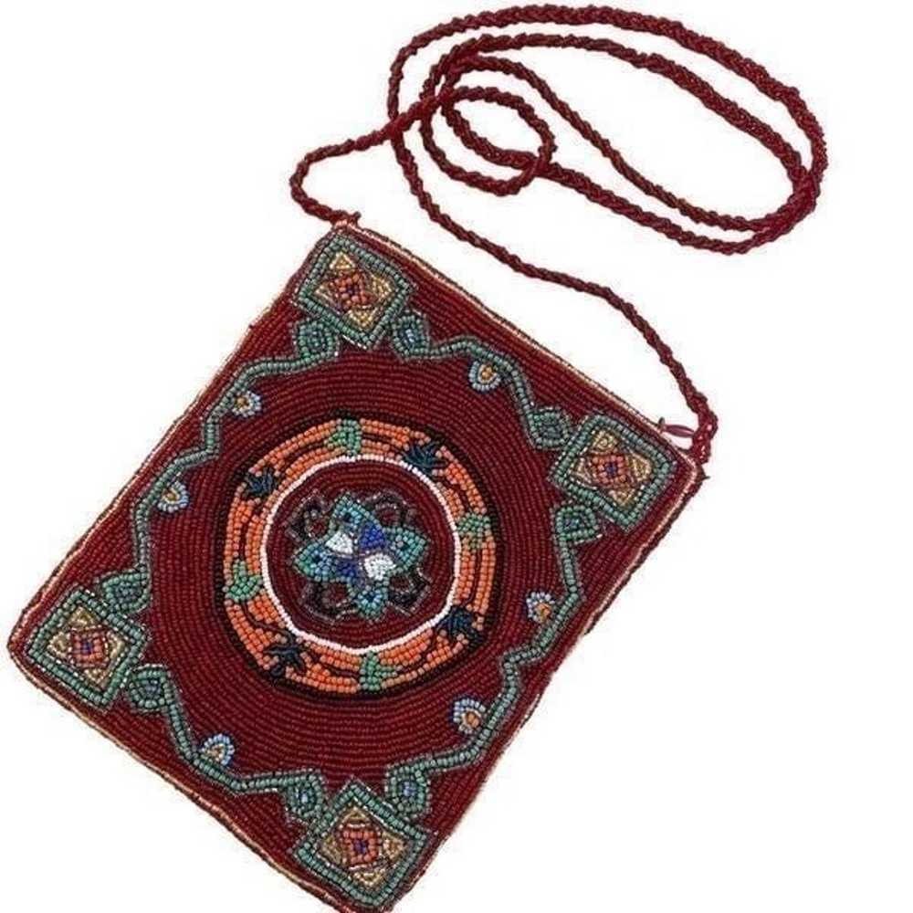 Vintage Hand Beaded Christiana Crossbody Boho Bag - image 4