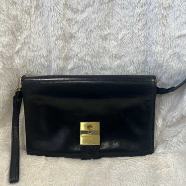 Preowned Vintage Peruzzi Florence black leather cl