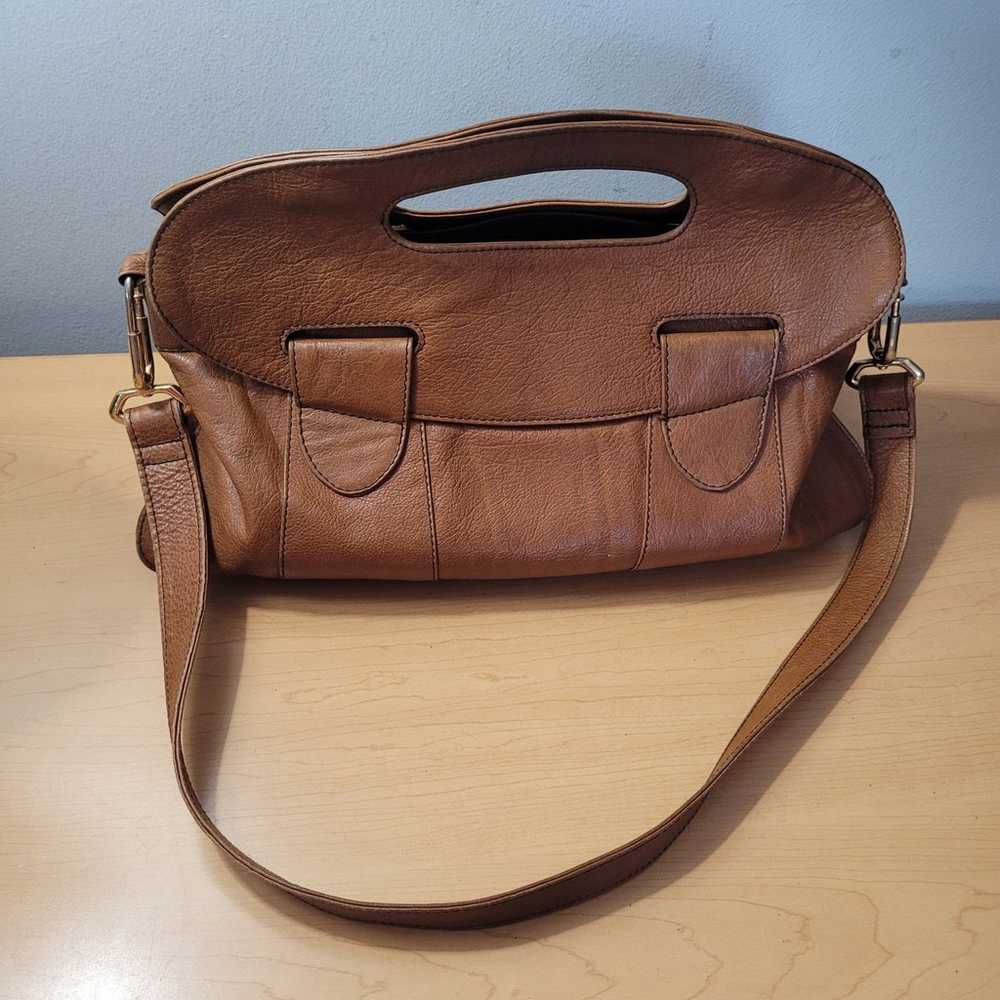 Toko Genuine leather bag Vintage 60s top handle b… - image 2