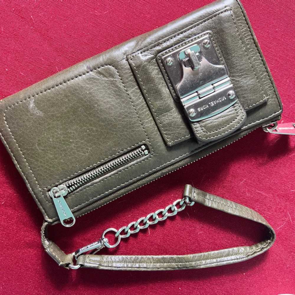 MICHAEL KORS~VINTAGE~Green Leather Wallet/Clutch … - image 4