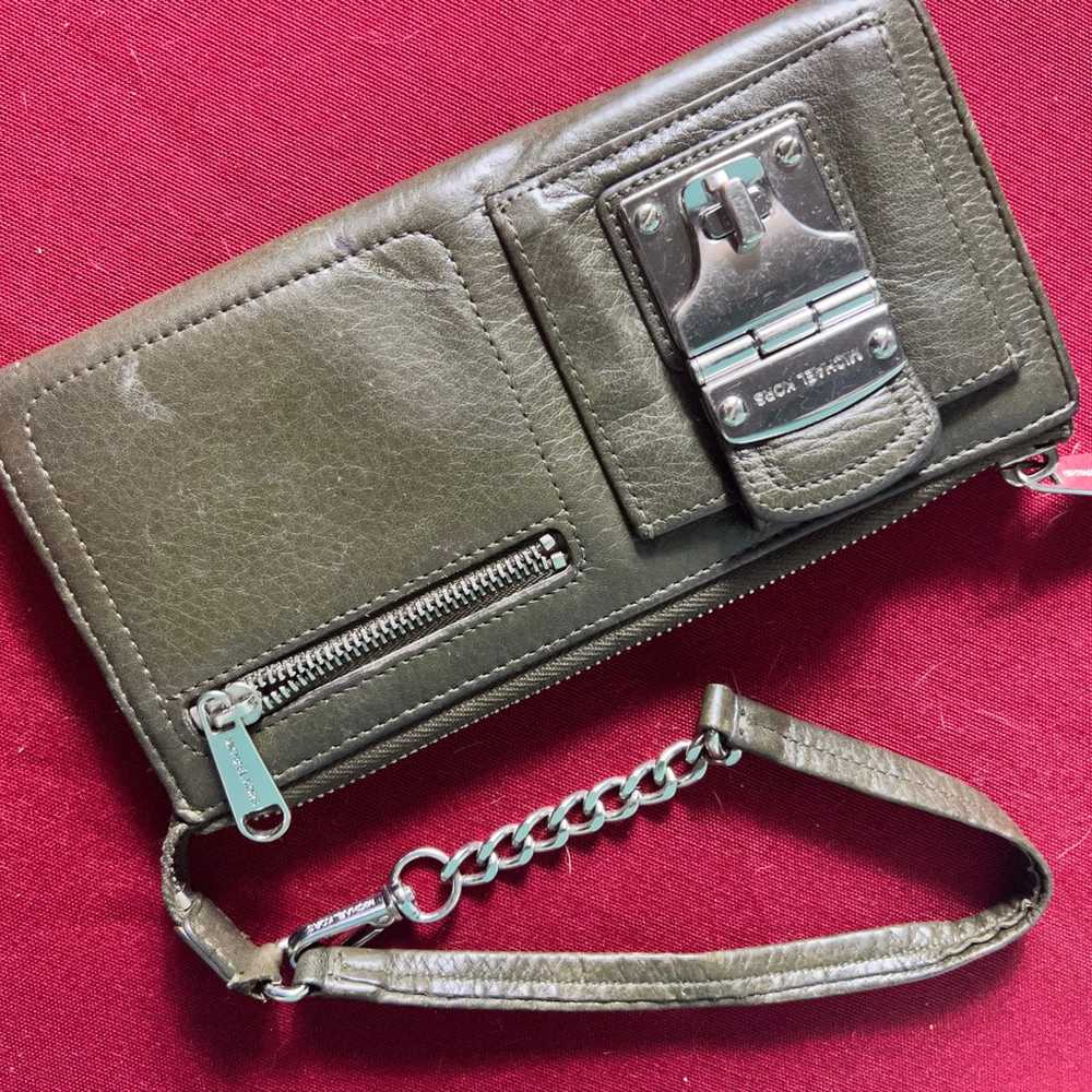 MICHAEL KORS~VINTAGE~Green Leather Wallet/Clutch … - image 5