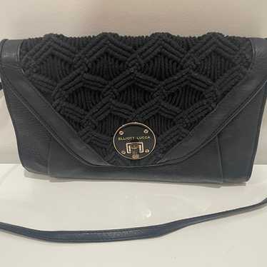 Elliot Lucca Vintage Black Leather Envelope bag - image 1