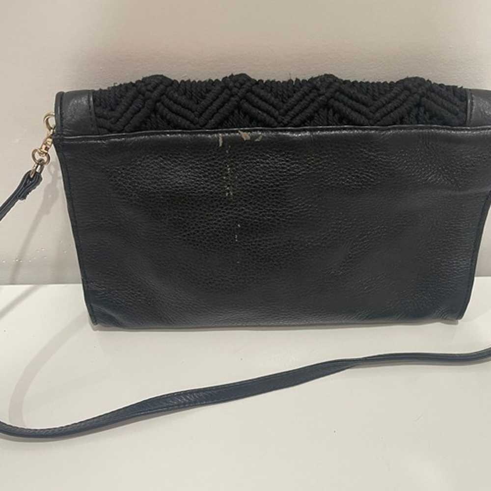 Elliot Lucca Vintage Black Leather Envelope bag - image 2