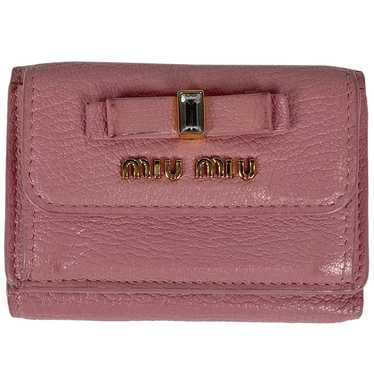 Miu Miu Logo Trifold Wallet Women's Used - image 1