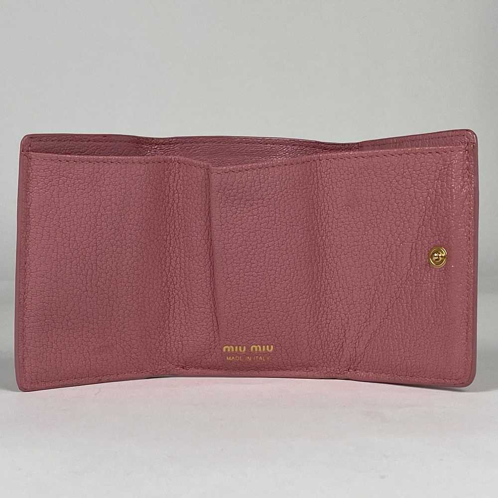 Miu Miu Logo Trifold Wallet Women's Used - image 7