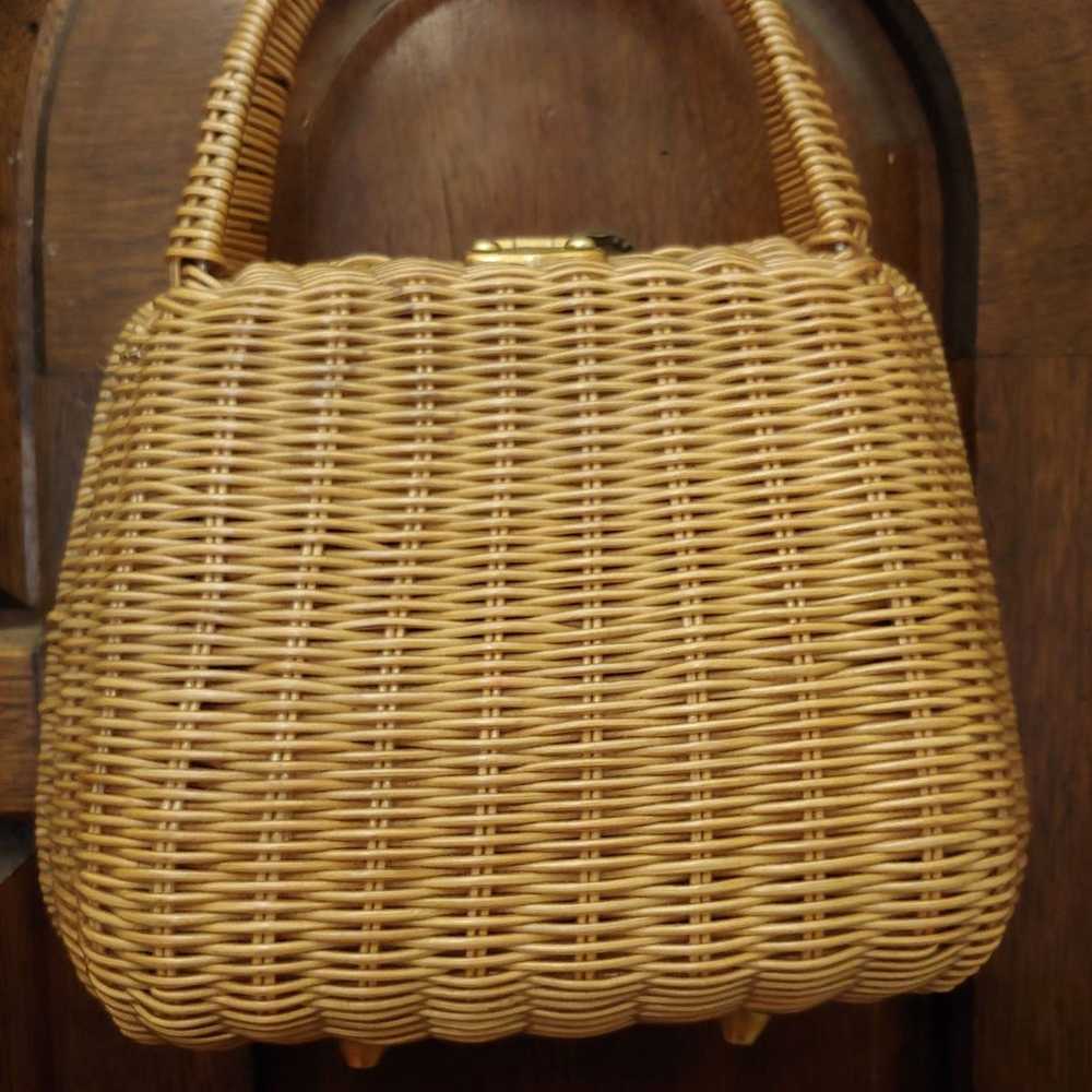 Vintage Wicker Purse - image 2