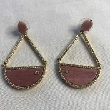 Kate Spade Vintage Geometric Pink and Gold Earring