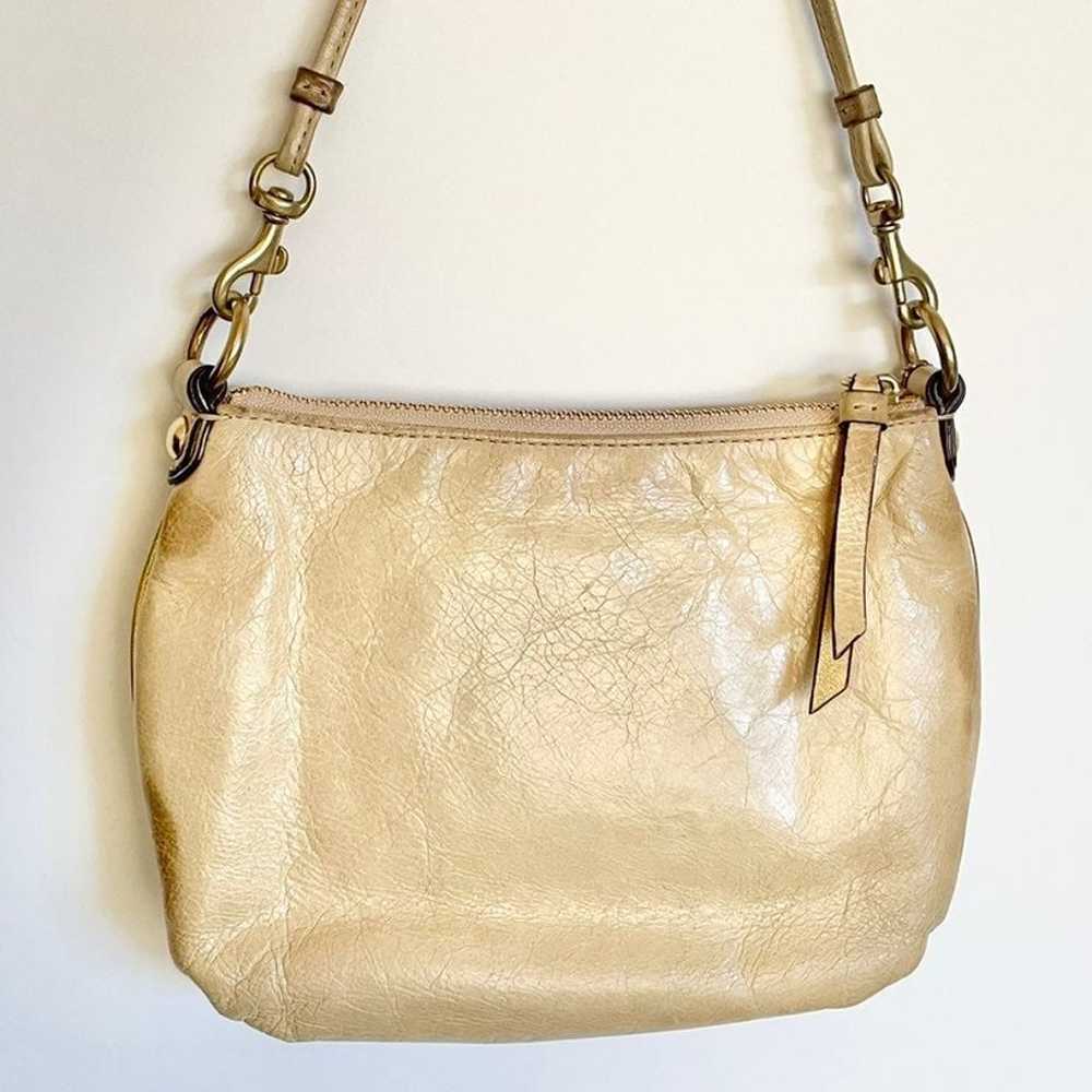 Coach Beige/Gold Trim Vintage Leather Crossbody - image 2