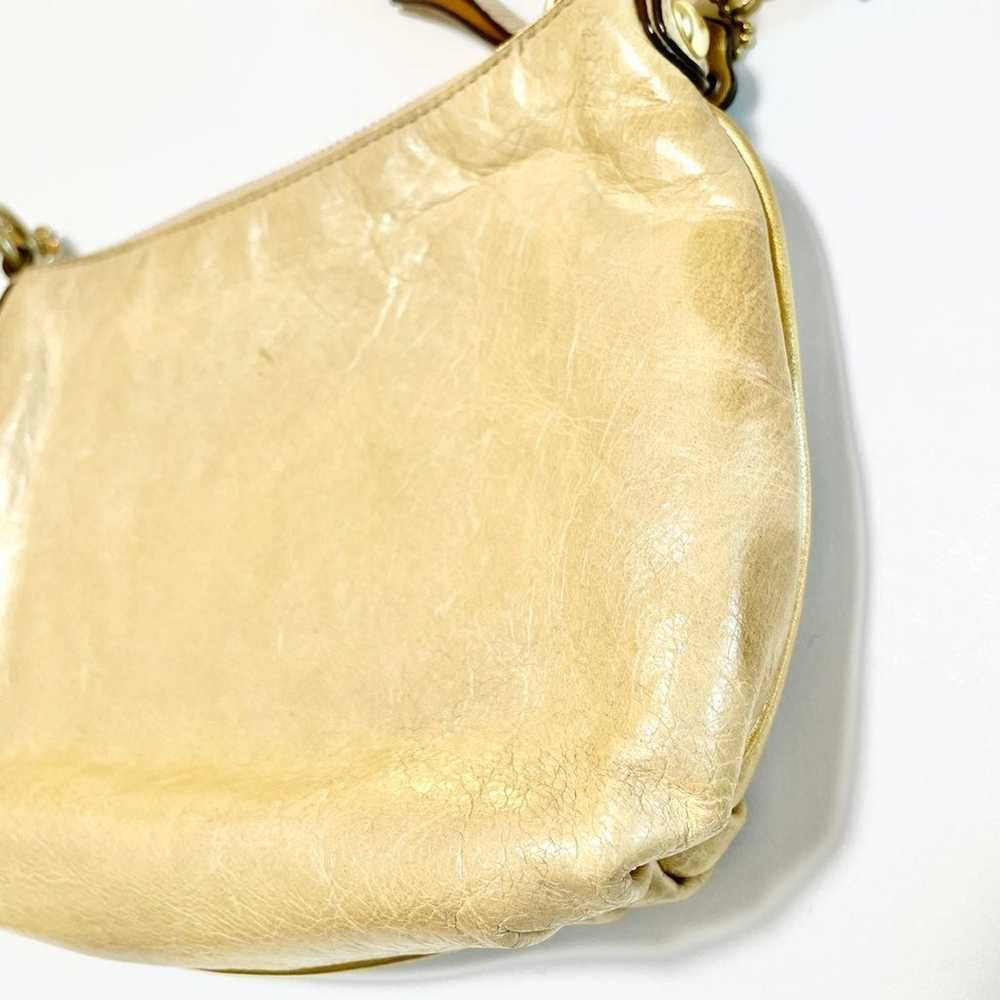 Coach Beige/Gold Trim Vintage Leather Crossbody - image 3