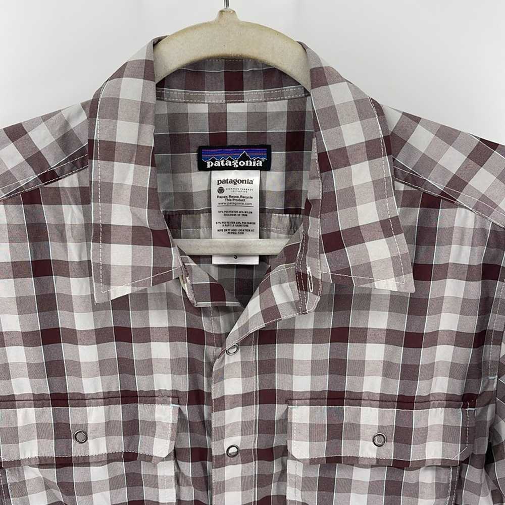 Patagonia El Ray plaid short sleeve snap front sh… - image 2