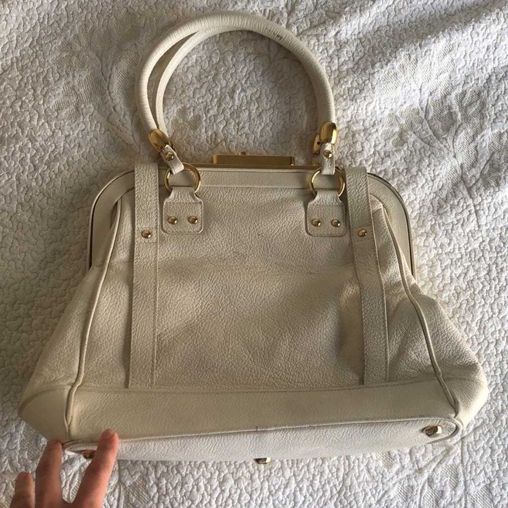 Vintage Zac Posen SS08 White leather hand bag - image 2