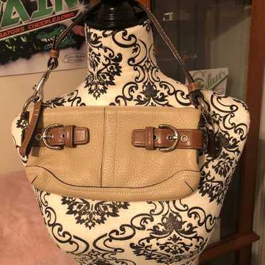 Coach Vintage sale F17125 Leather Shoulder Bag leather buckle hand bag