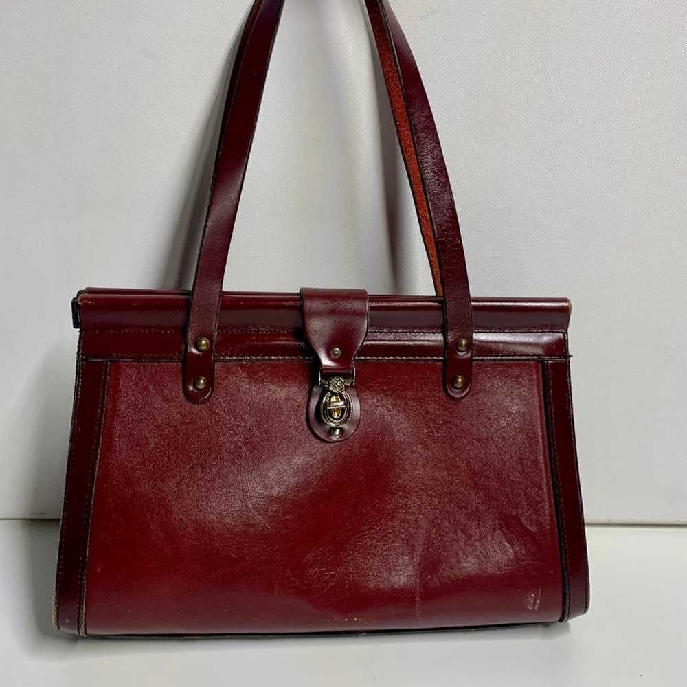 John romain leather satchel handbag - image 1