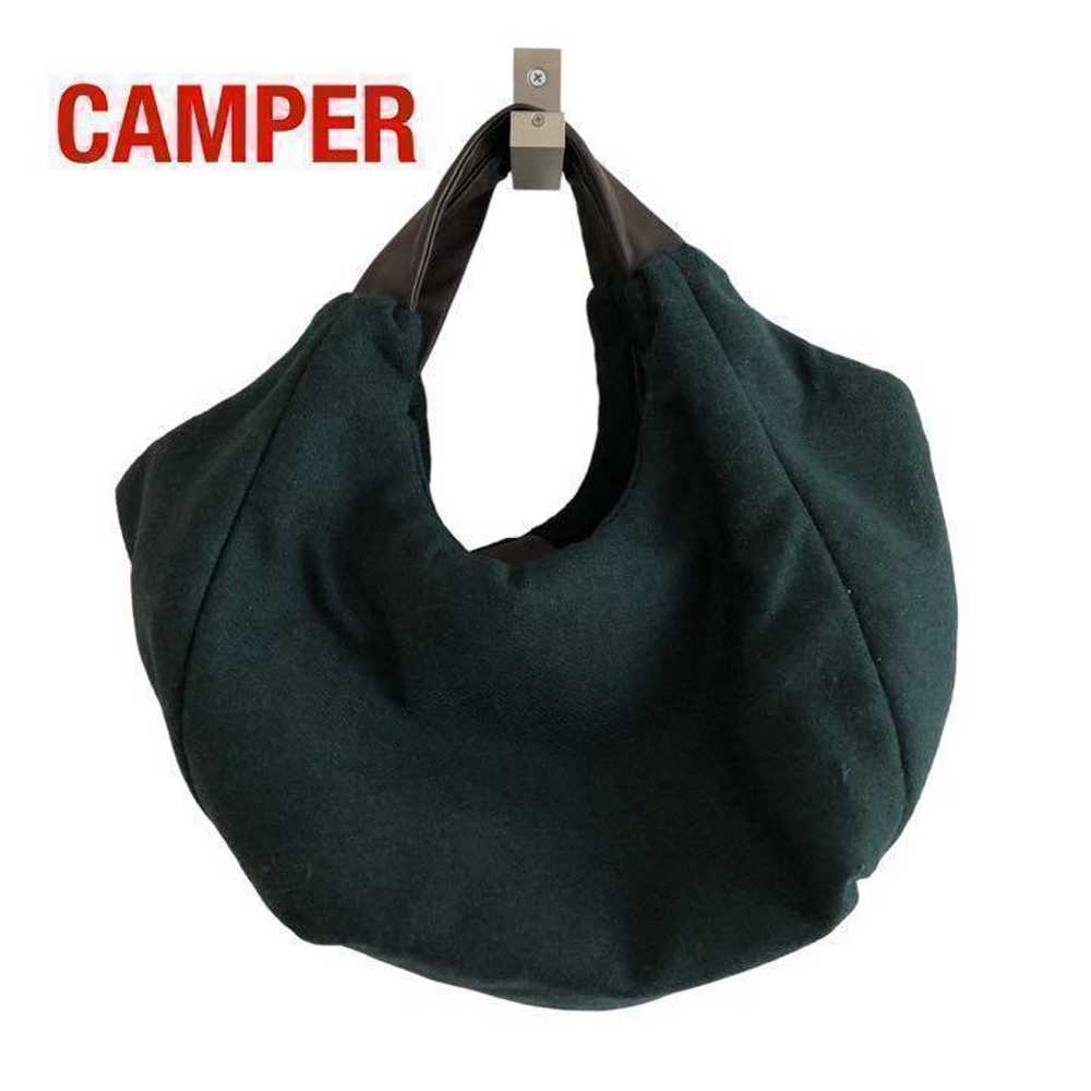 CAMPER Camper Wool x Leather Tote Bag Green - image 1