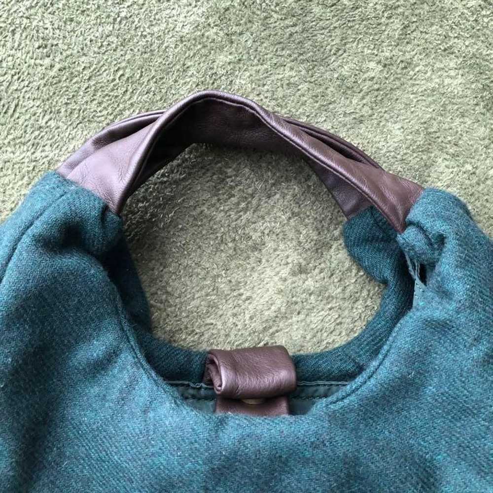 CAMPER Camper Wool x Leather Tote Bag Green - image 4