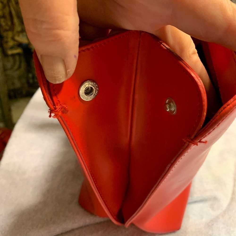 Red Leather Furla Tote Bag - image 9