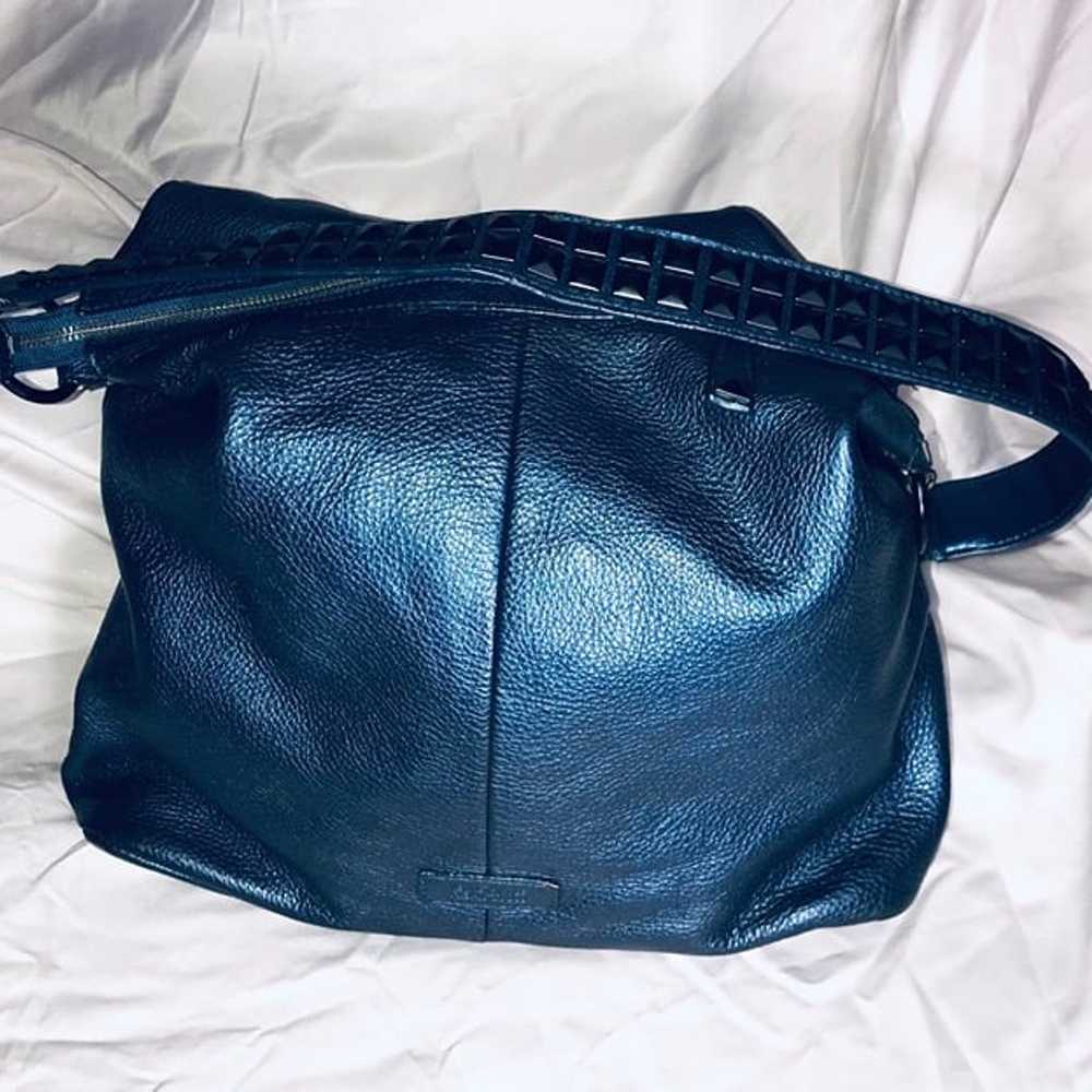 Kenneth Cole Reaction Electric Blue Leather Hobo … - image 5