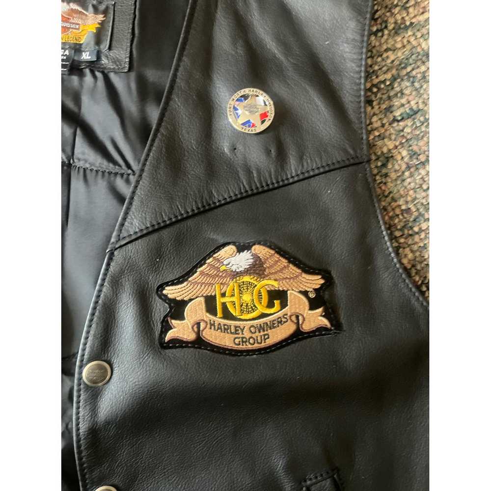 Harley Davidson Leather vest - image 2