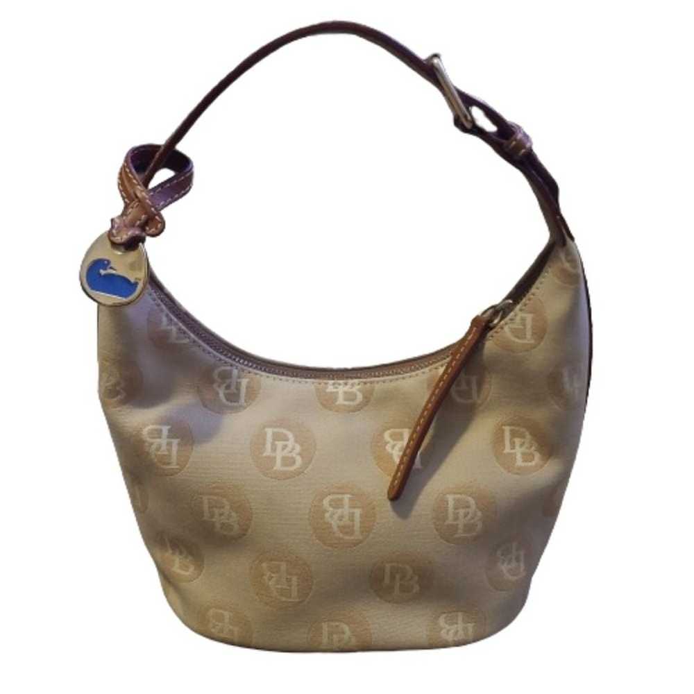 Vintage Dooney and Bourke Tan Beige Logo Purse Sm… - image 1