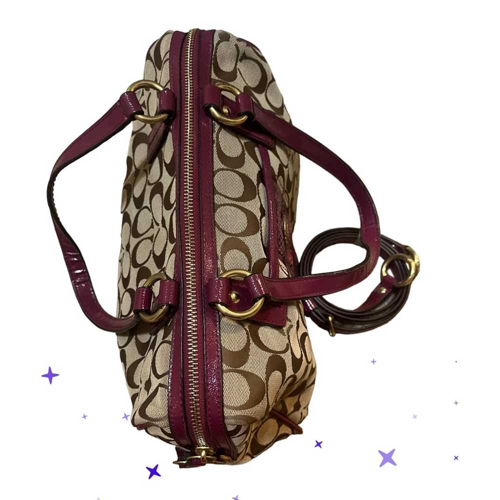 Coach F24884 Signature Stripe Python Snake Zip Sa… - image 12