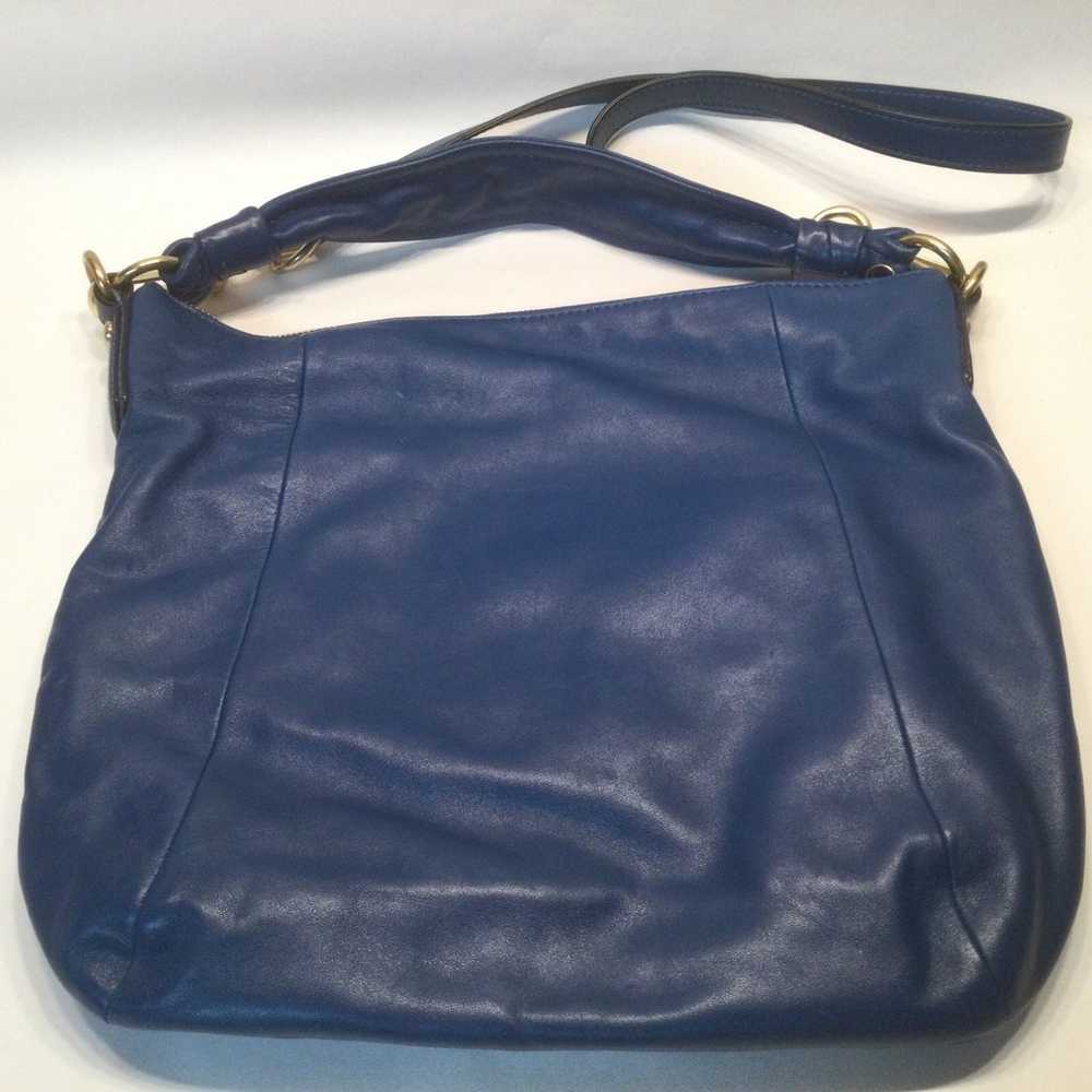 Coach Kristin Teal Blue Leather Convertible Shoul… - image 12